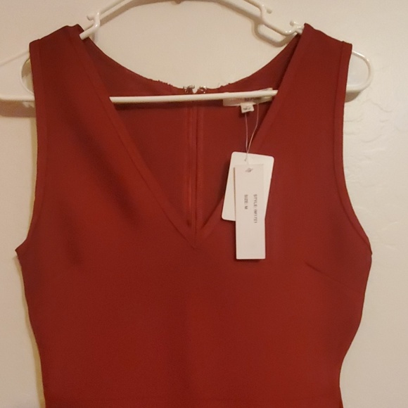 New with Tags - Great Material Dark Red Dress - Picture 2 of 3